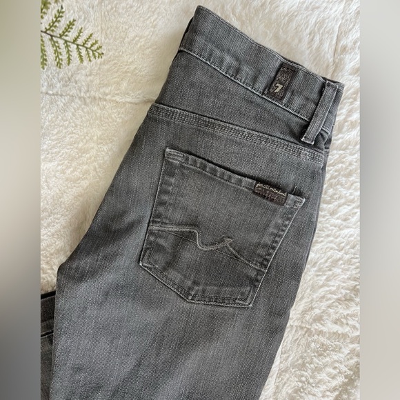 7 For All Mankind Ginger Wide-Leg Flare Jeans - Grey - Picture 10 of 13